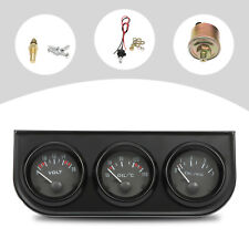 Öltemperatur+ Öldruck +Voltanzeige Volt Voltmeter Zusatz Instrumente Schwarz DHL