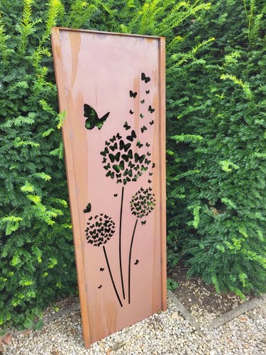 Edelrost paravent pusteblume - paravent,
