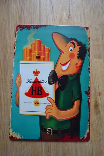 Hb männchen blechschild - hb,