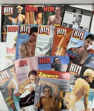 14x HIM Monthly Issue Magazine Job Lot 1970/90s Gay Erotica Rare Good Bargain!