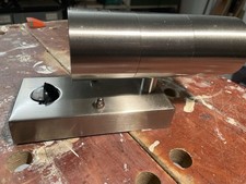 Edelstahl  Halogen Wandleuchte mit Bewegungsmelder