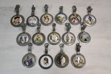 Alte Bierkrugdeckel Zinndeckel Lupenmalerei Keramik