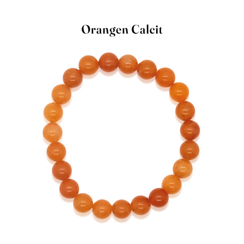 Orangencalcit armband - orangencalcit,