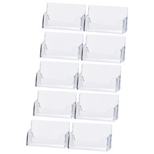 10x helit Visitenkartenständer Visitenkartenhalter klar für ca 50 Karten H235092