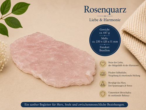 Große rosenquarz scheibe 647 - große,