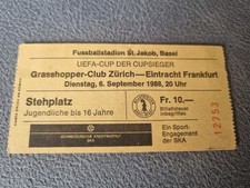 Ticket EC Grasshopers Zürich - Eintracht Frankfurt 88-89