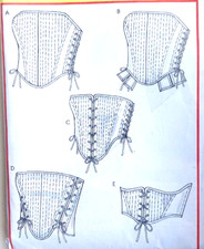 Schnittmuster Mccalls M4861 Korsett Mieder Cosplay Karneval 14-20 / 40-46