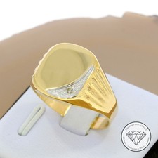 SONDERAKTION WERT 670,- Diamant Siegel Ring 585 Gold 14k 14 KT Gr 65 XXYY