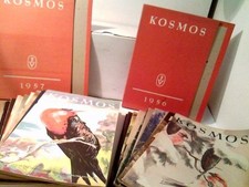 Konvolut: 21 div Hefte KOSMOS ( 12 Hefte 1952 kpl Jahresausgabe und 9 Hefte 1955