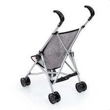 Puppen-Buggy grau/rosa - Puppenwagen