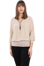Damen Bluse mit Zipper Tunika