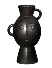 Vase Gesicht schwarz Sass &