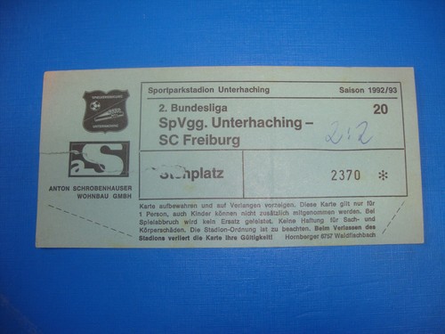 Ticket spvgg - 92/93,