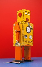 Blechspielzeug Roboter Lilliput N.P. 5357 gelb ca. 15cm mit Schlüssel