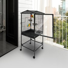 Vogelkäfig mit Rädern, Metall Käfig für Papageien, Großer Vogelkäfig