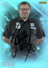 DARTS: JAMES WADE SIGNED PDC PREMIER LEAGUE 2025 PANINI TRADING CARD+COA *PROOF*