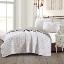 Tagesdecke Set Tulin Überwurf Decke 3-Teilig 240 x 260 cm2-Personen Braun