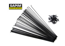 Sapim Speichen mit Nippel schwarz 14G Stahl Messing 292 , 293 od. 295