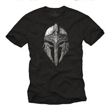 Herren T-Shirt mit Viking Helm Sparta Krieger Vintage Gamer Motiv Jungs Männer