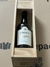 Croft Holzkiste Geschenkkiste Portwein Croft ausgetrunkene Flasche Croft Reserva