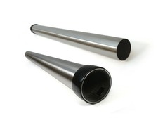 B-WARE Chrom-Rohr-Set Saugrohr DN32 32mm Innendurchmesser Staubsaugerrohr Metall