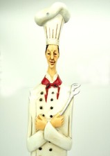 Deko Figur Koch mit Löffel Küchen Dekoration Höhe 54 cm