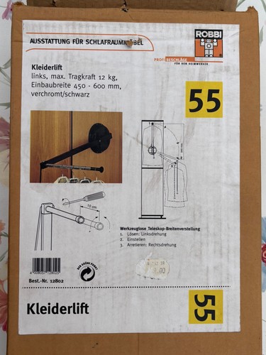 Absenkbarer kleiderlift links - absenkbarer,