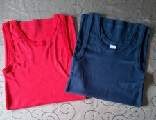 Kinder Unterhemden, 2er Set 100% Baumwolle,  Junge Oder Mädchen