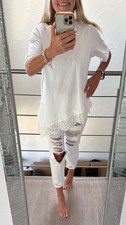 Vintage Damen Shirt Spitze