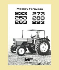 Massey Ferguson 233 253 263 273 283 293 Schlepper Betriebsanleitung Original 