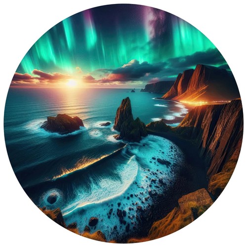 Sticker nordlichter meer - 4x,