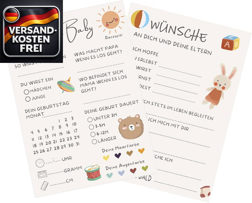 Babyparty spiele karten - babyparty,