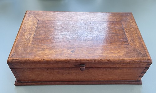 Antike holzkassette aus - aus, holz
