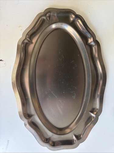 Serviertablett edelstahl oval - edelstahl,