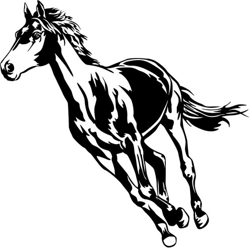 Aufkleber pferd pferdanhänger - pferd,