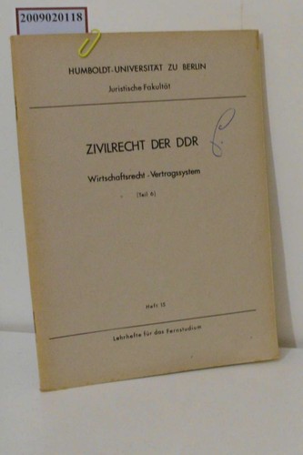 Zivilrecht der ddr heft 15 - -,
