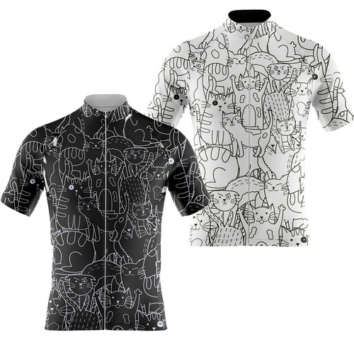 Schwarz weiss radtrikot - radtrikot, herren