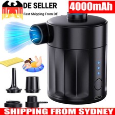 Elektrische Luftpumpe mit 4000mAh Akku USB Air Pump Tragbare Mini-Matratzenpumpe