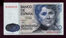 SPANIEN 500 PESETAS Banknote 1979 Zustand II  aUNC  qFDS  S/N B3988876  P. 157