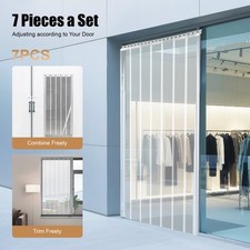 7x PVC Streifenvorhang Tür