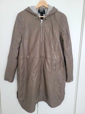 Parka Aus LEDER Taupe GR M/L