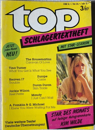 Top schlagertextheft mit - 3/87,