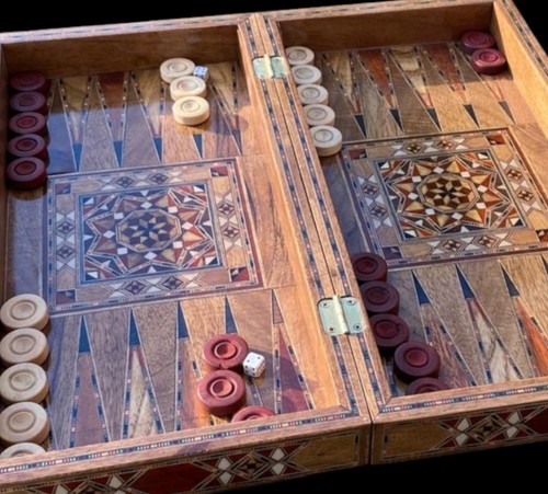 Backgammon set handgefertigt - set,