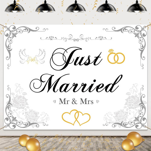 Hochzeit deko just married - hochzeit,
