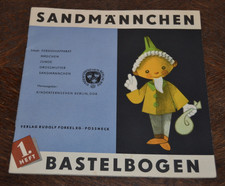 Seltener Sandmännchen Bastelbogen 1966 Kinderfernsehen der DDR Forkel Pössneck