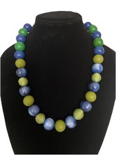 Damen Statement Kette Handgefertigt Einzelstück Perlen Halskette Materialmix