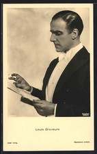 Louis Graveure mit weißer Fliege, Ansichtskarte 