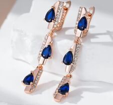 Ohrstecker 2 St Ohrhänger Ohrringe Rotgold pl.585 Kreolen Creole Gold rose 110