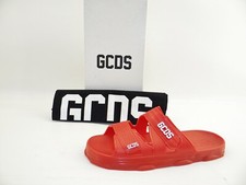 GCDS POOL SLIDES Badeschuhe Rot Gummi Pantoletten Badesandalen Schuhe Unisex  42