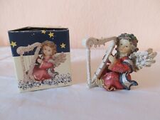 Weihnachten Engel / Harfen-Engel aus Steinharz, Höhe 10 cm, neuwertig, OVP
